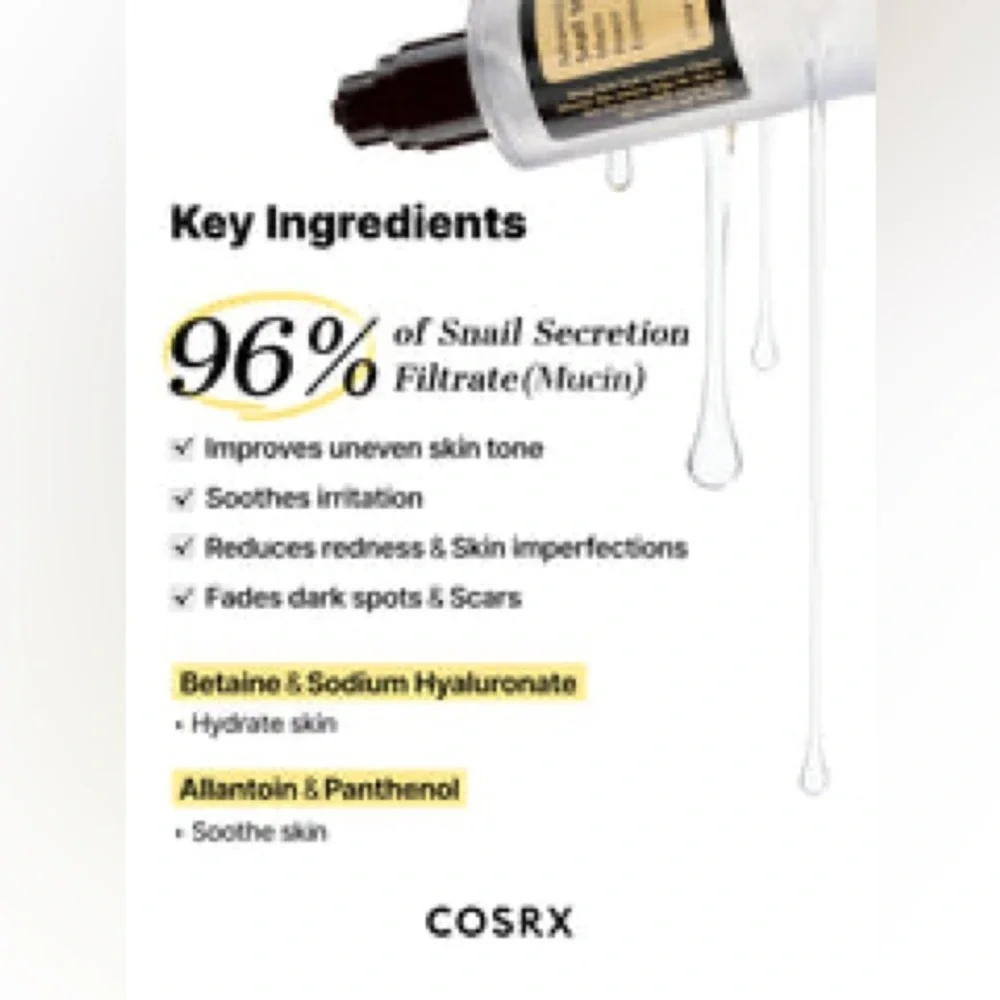 NWT COSRX ADVANCED SNAIL 96 MUCIN POWER ESSENCE 3.38 OZ